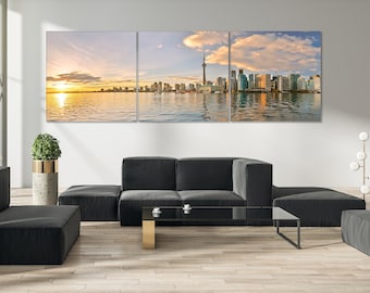 Toronto skyline print  Toronto city canvas wall art  Canada Large Wall Art ready to hang