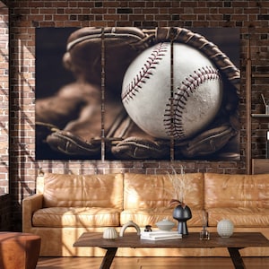 Vintage baseball gear print  baseball  gift  baseball  wall art ready to hang