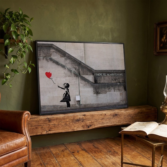 Banksy Girl With Heart Balloon Canvas Art, Life is Short Street
