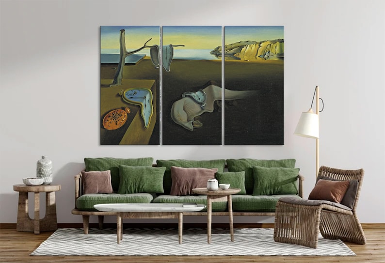 Salvador Dali Clocks Salvador Dali Canvas Salvador Dali Wall Etsy