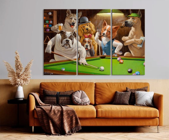 Chiens jouant au billard de billard par Cassius Marcellus Coolidge Fine