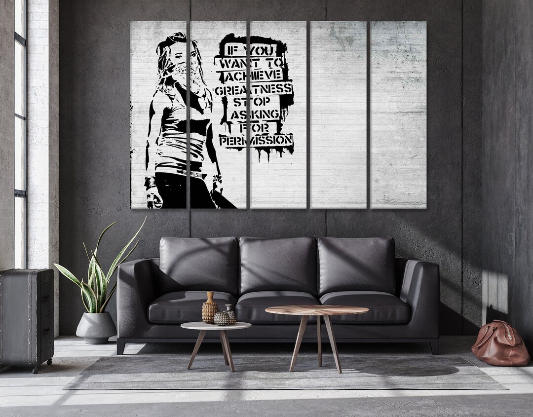 Banksy Life is Short Canvas Street Art Banksy Wall Art Banksy Canvas