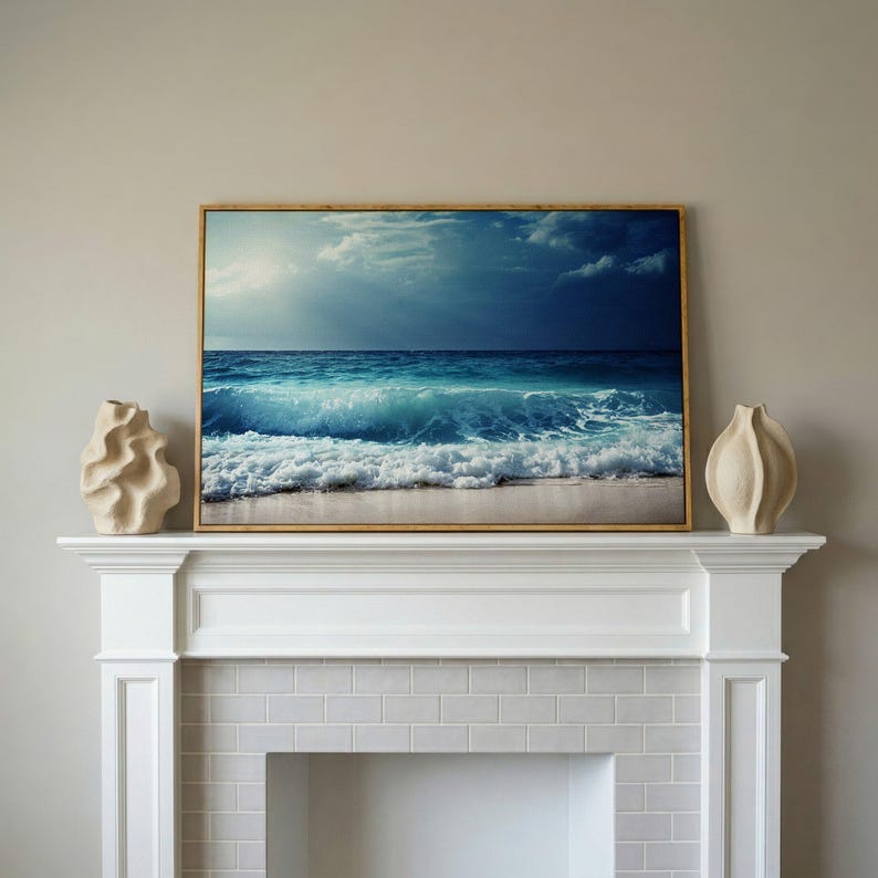 Ocean Wave Canvas Print: Nautical Sea Landscape Wall Art (Ready to Hang) image 18