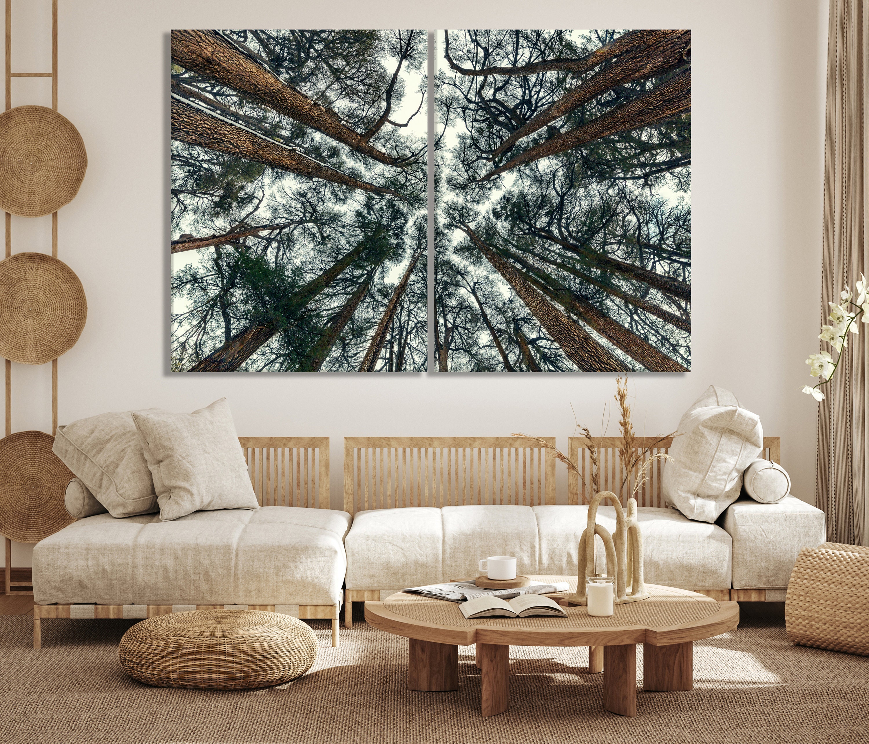 Large Forest Print Tree Branch Print Abstract Tree Tree Wall Art ...