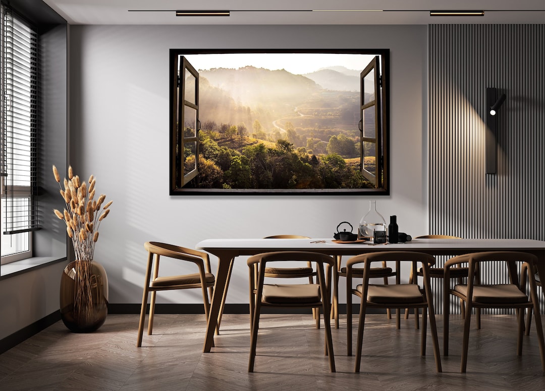 View From Window Print Nature View Nature Landscape Wall Art Print ...