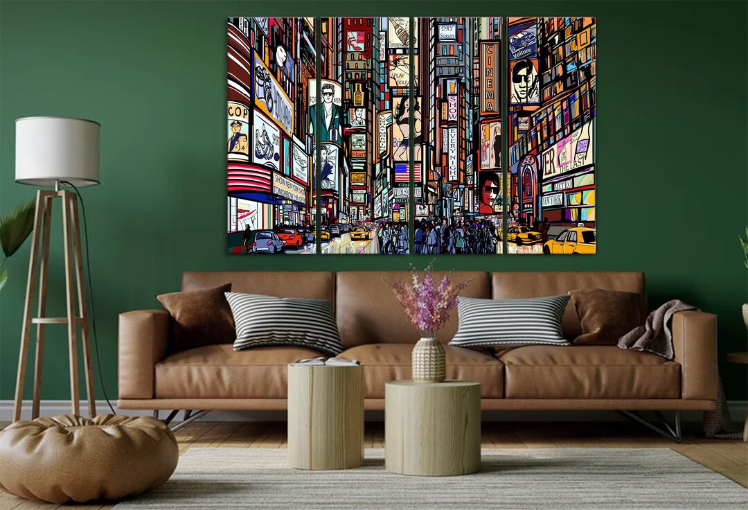 New York City Canvas Wall Art Times Square Wall Art New York Wall Decor