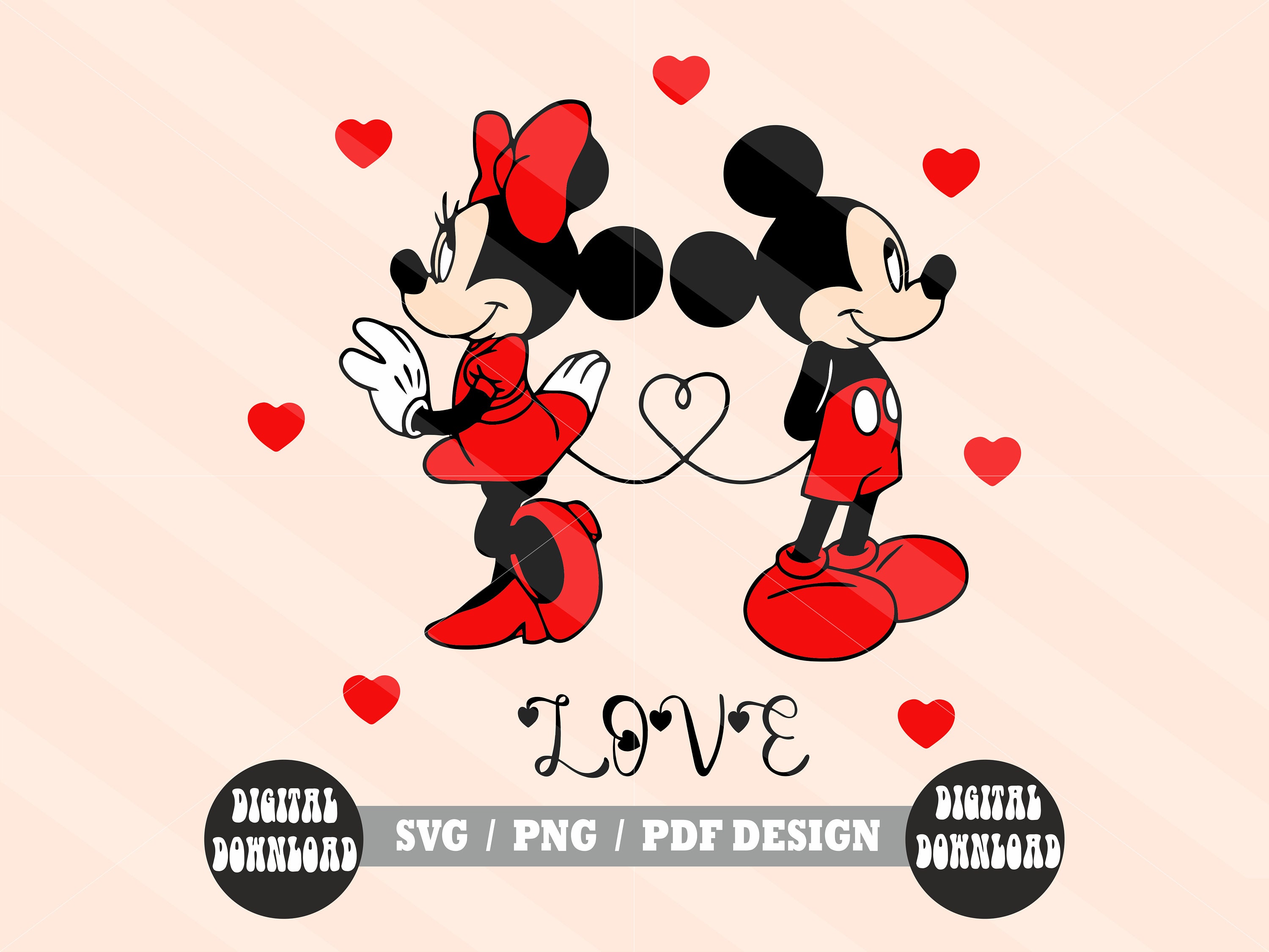 Minnie Mouse Valentines SVG, Disney Valentines SVG, Disney Minnie Love SVG  - SVG Dreamer Store