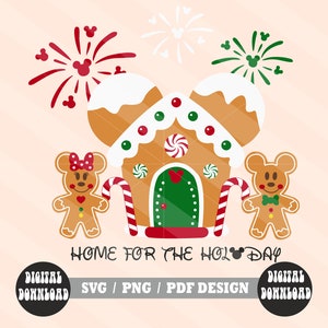 Gingerbread Cookies Svg, Mickey Gingerbread svg, Gingerbread House Svg, Christmas 2022 Svg, Christmas Clipart, İnstant Download