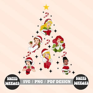 Christmas Princess Svg, Png, Christmas Svg, Digital Download