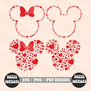 Mickey Valentines Day Svg, Mouse Head Valentines Svg, Mouse Valentine Svg, Valentines Svg, Valentines Day svg, Sublimation png