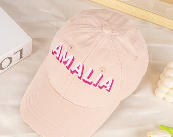 Personalized Embroidered Kids Baseball Hat: Custom Name Cap