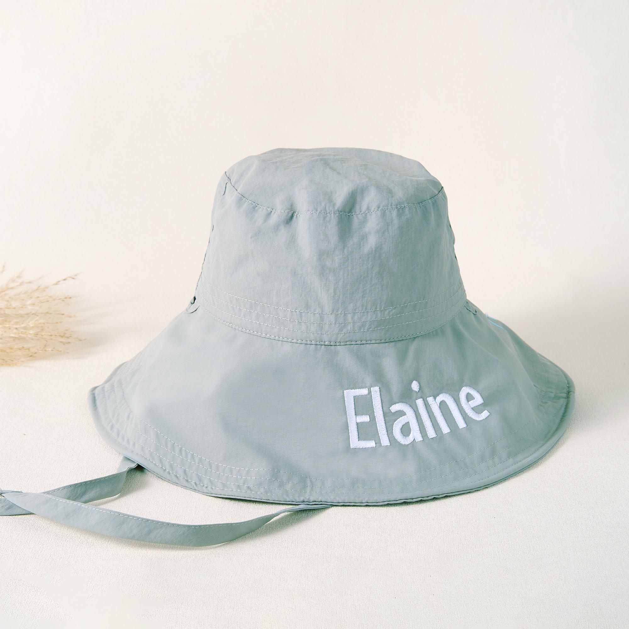 Embroidered Personalized Bucket Hat: Nylon Sun Hat With 