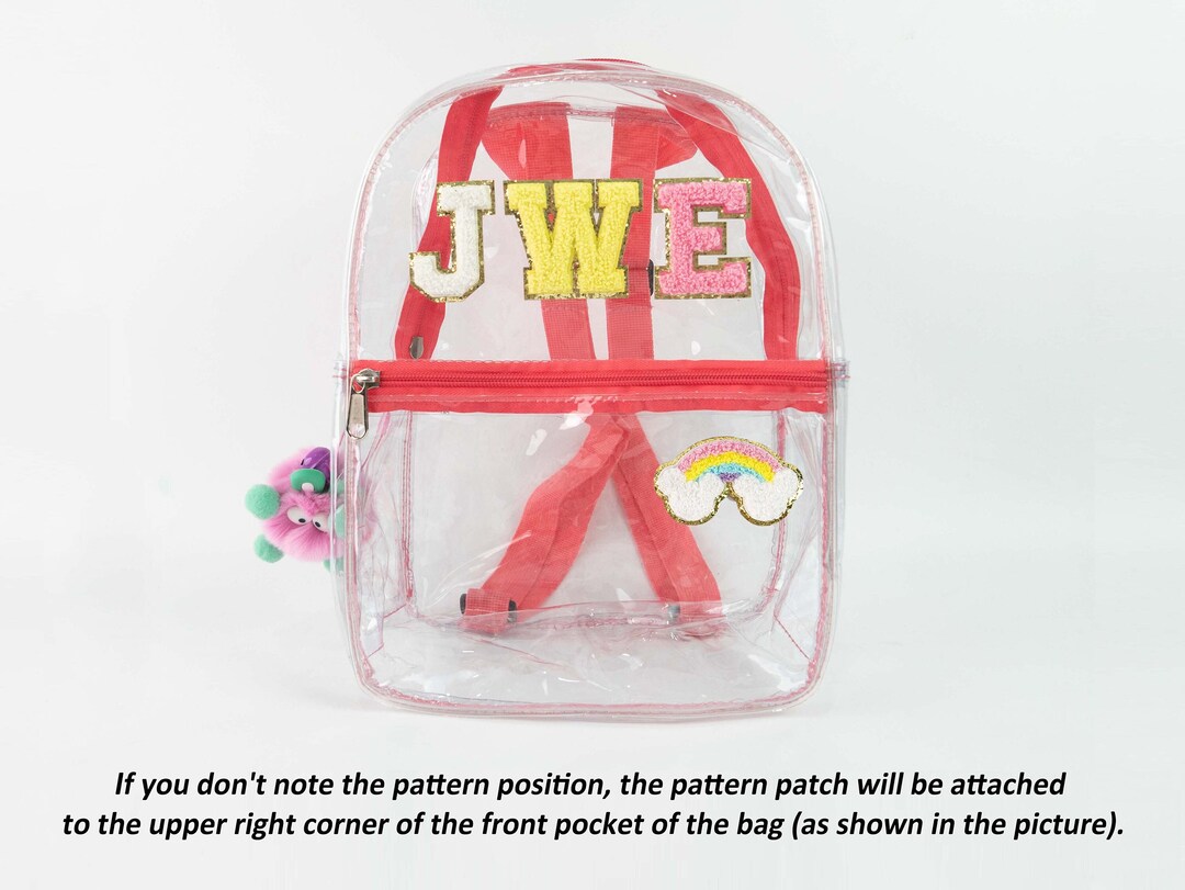 Personalized Clear Backpack Custom Clear Book Bag With Front Etsy