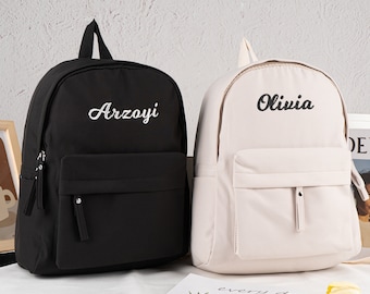 Custom Child Backpack: Embroidered Name School Bag