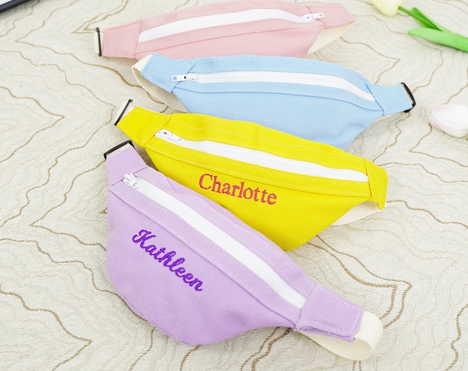 Personalized Kids Fanny Pack: Custom Canvas Belt Bag, Toddler Hip Bag