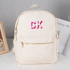 Personalized Toddler Backpack Custom Backpack for Kids Baby Diaper Bag School Book Bag for Child Backpack with Name initials for Students