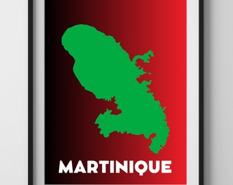 Póster - Mapa de Martinica