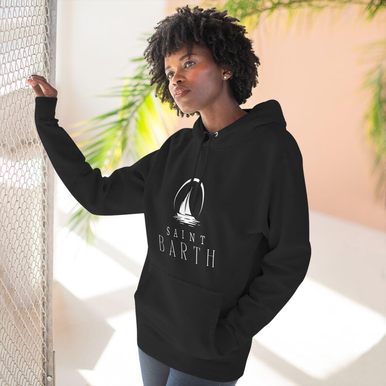 SAINT BARTHS | Sudadera con capucha de polar de tres paneles imagen 4
