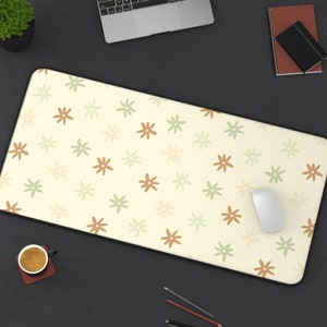 Work Desk Mat, Floral Desk Mat, Aesthetic Desk, Trendy Workspace, Boho Chic, Cute Desk Topper, Desk Pad, Gaming Mousepad, Pretty Desk Pad