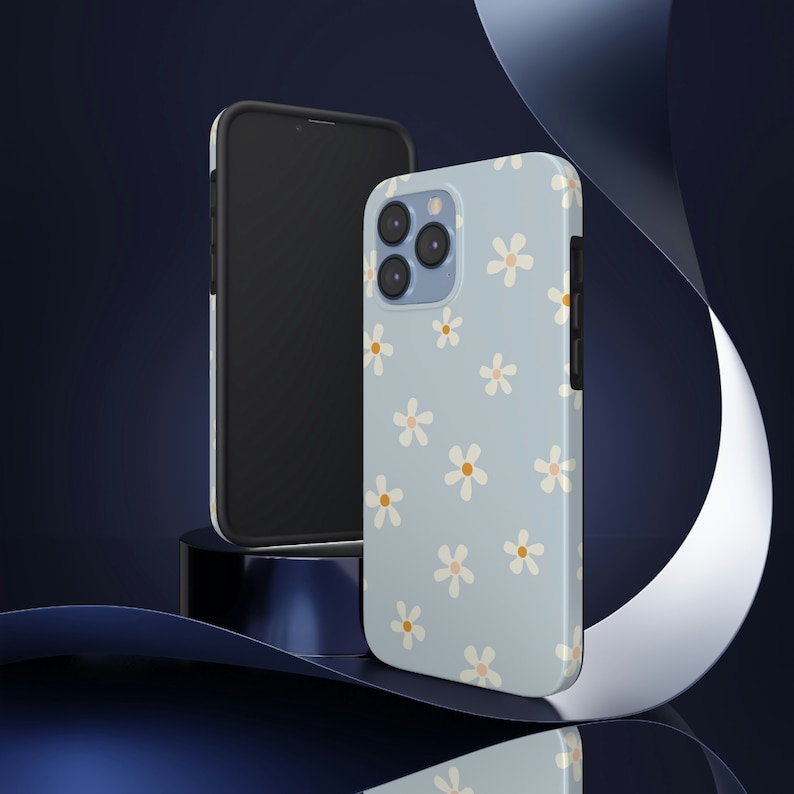 Estuche para teléfono con flores / Estuche para teléfono en colores pastel / Estuches para teléfono resistentes / iPhone 11, iPhone 12, iPhone 13, iPhone Xr, iPhone Xs, iPhone Xs Max imagen 3
