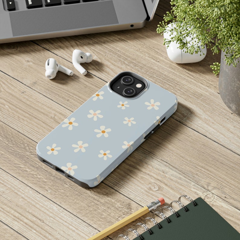 Estuche para teléfono con flores / Estuche para teléfono en colores pastel / Estuches para teléfono resistentes / iPhone 11, iPhone 12, iPhone 13, iPhone Xr, iPhone Xs, iPhone Xs Max imagen 2