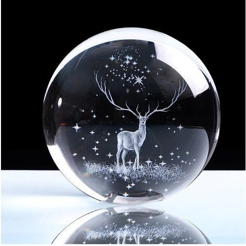 Deer Snow Globe Christmas Snow Globe Cute Gift for Friend Etsy