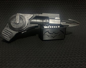 Bat grapnel prop for batcosplay bat gadget handpainted gift for him cosplay grapple hook bat man grapple with clip for belt cosplay belt