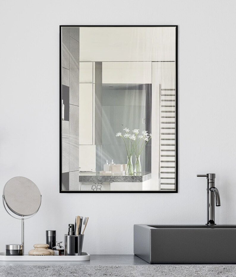 Floating Bathroom Mirror, Decorative Mirror, Vanity Mirror, Luxury