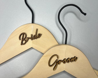 Wooden Hanger Names | Personalised Coat Hanger Names | Wedding Coat Hangers | Wedding Decor