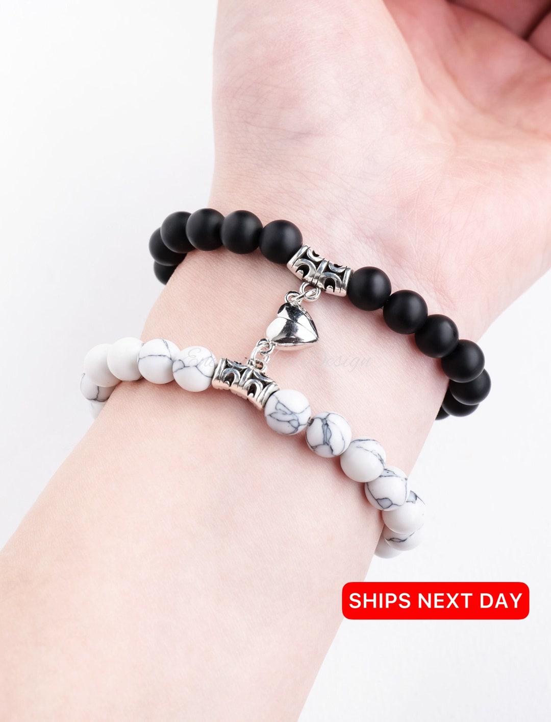 Couple Bracelets for Woman Men Romantic Heart Matching Lovers