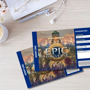 Universal Epic Studios Epic Reveal Personalisieren Batman gedrucktes Ticket Überraschung Geburtstagsgeschenk, Universal Studios Florida Urlaub offenbaren Karte