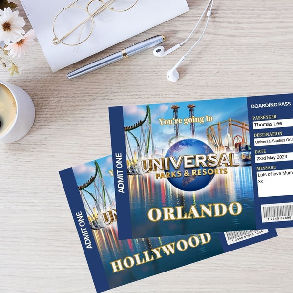 Universal Studios Florida Tickets Etsy