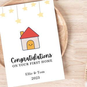 Nouvelle carte de maison, félicitations personnalisées pour votre nouvelle carte de maison, bonne première nouvelle carte de maison, carte de jour de déménagement, nouvelle carte de maison, jolie maison