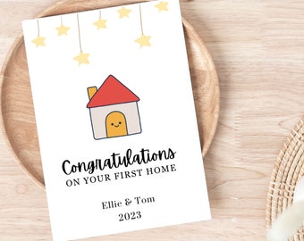 New Home Card, Personalised Congratulations On Your New Home Card, Happy First New Home Card, Moving Day Card, New House Card, Cute Home