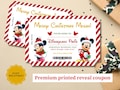 Personalized Christmas Disneyworld Ticket Theme Park Surprise Reveal Ticket | A Disneyland Boarding Pass product logo