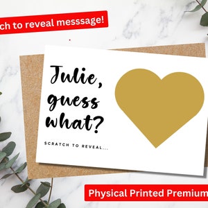 Vous allez être une grande soeur SCRATCH REVEAL card, Big Sister Pregnancy Announcement, new big sister card, big sister scratch cards uk