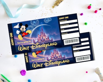 Disneyland Paris Printable Ticket Birthday Reveal - Etsy UK