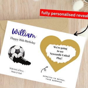 Carte de 16e anniversaire pour fils, carte de voeux surprise à gratter, carte de jour d'anniversaire pour lui, carte personnalisée, cadeau, carte de 16e anniversaire, seize ans