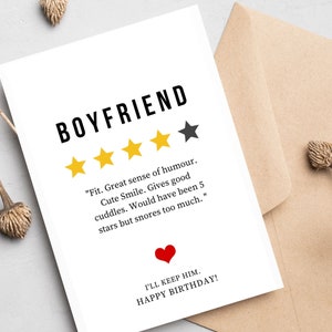Carte d'anniversaire petit ami drôle imprimée pour lui, meilleur petit ami, humour, carte personnalisée, pour mon garçon le jour de son anniversaire, carte d'anniversaire coquine bf