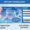 Christmas Disneyworld Ticket Printable Theme Park Surprise Reveal ...