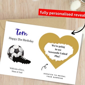 Carte de 21e anniversaire pour fils, carte de voeux surprise à gratter, carte d'anniversaire pour lui, carte personnalisée, cadeau, carte de 21e anniversaire