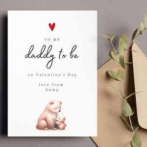 Valentijnskaart baby bump Happy Valentine's Day love from the bump Parents to be Valentijnskaart Aanstaande mama of papa, mama to be Dad to be