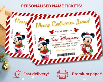 Cadeau Disney, carte-cadeau Disney, cadeau surprise Disney, carte  d'embarquement Disney, billet Disney, voyage en famille surprise, cadeau  Disney -  France