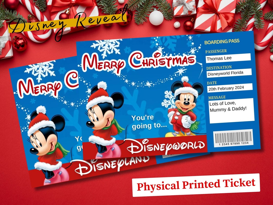 Personalised Christmas Disneyland Paris Ticket Theme Park Surprise personalised-christmas-disneyland-paris-ticket-theme-park-surprise