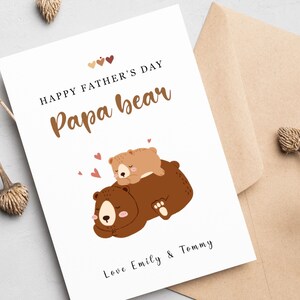 Papa Bear Happy Fathers Day, 1st Fathers Day Card For Dad, First Fathers Day Card From First Born, Fathers Day Card From Baby, Baby Bear,