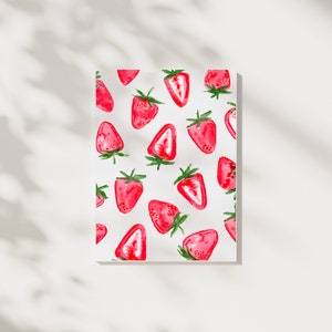 Watercolor Strawberry Painting, Strawberry Print, Watercolor Strawberries, Fruit Art, Watercolor Fruit, Watercolor Art, Fruit Print, Strawbs
