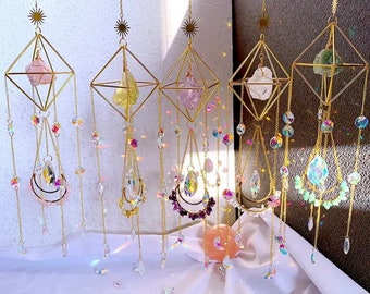 Crystal Suncatcher Prism Rainbow Maker Spiritual Window Wall Home Decor Handmade Gift