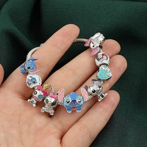 Stitch Charms Stainless Steel Fit in 3mm European Sneak Chains