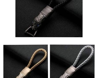 Snake Luxury Leather Keychain Keyring with Gift Box