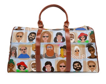 Waterproof Duffle Bag, Weekender Bag, Overnight Bag, Weekend Travel Bag, Personalized Bridesmaid Gift Bag, Baby Bag, Bridal Shower Gift